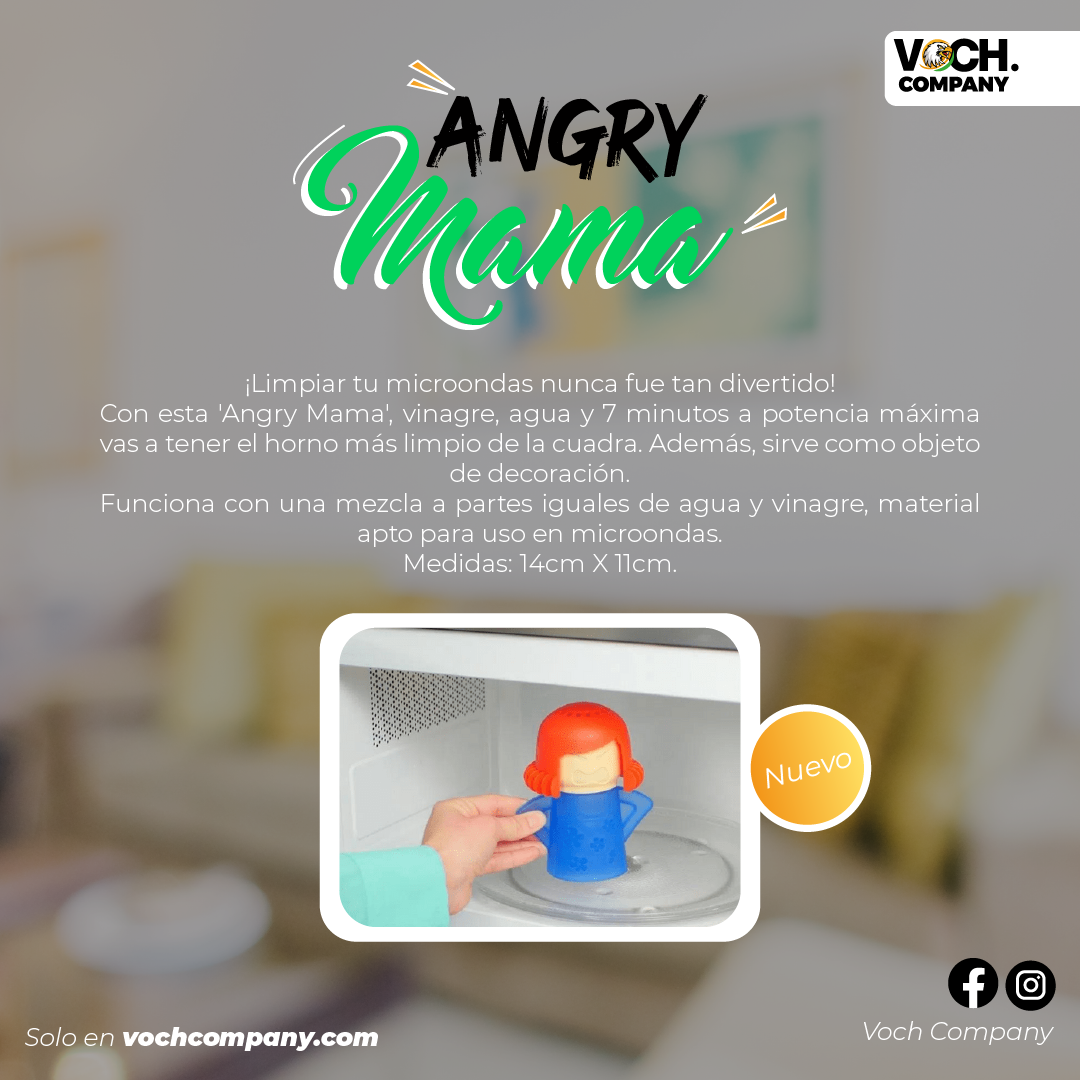 Angry Mamá (limpiador microondas)